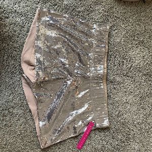 Sequin short shorts.